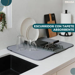 Escurridor con tapete absorbente