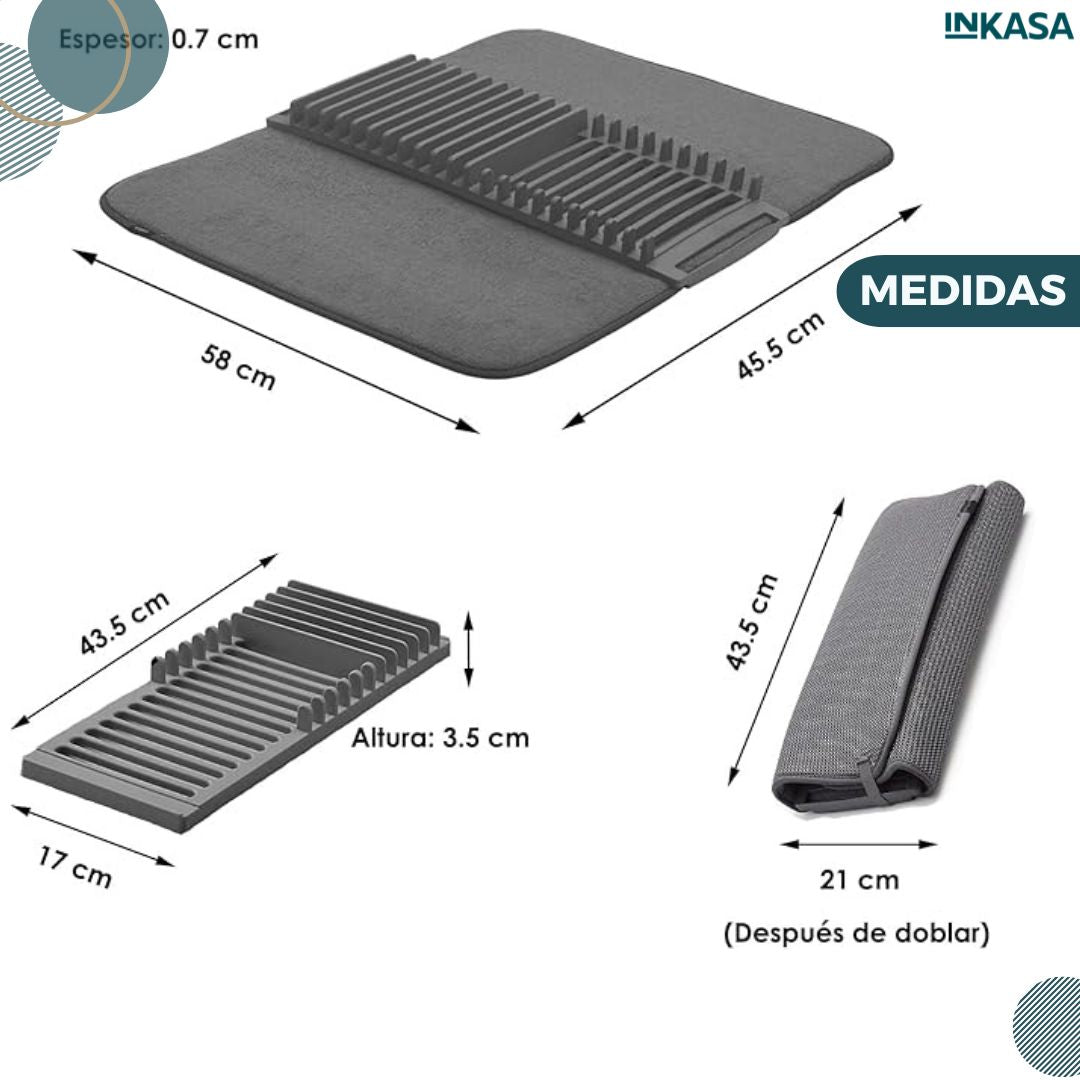 Escurridor con tapete absorbente